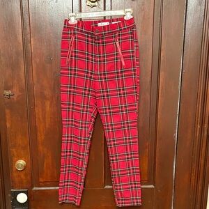 Hollister Vibrant Red Tartan Skinny Pants